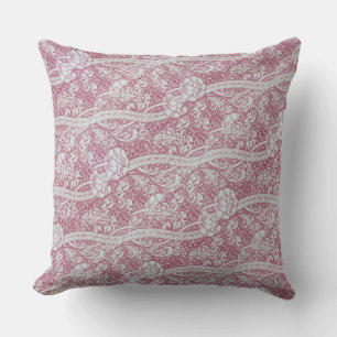 Vintage Floral Pink White Flowers John Henry Dearl Cushion