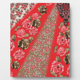 Vintage Floral Plaque   Romantic Boho Art