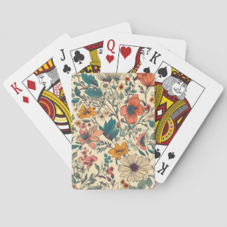 Vintage Floral Playing cards
