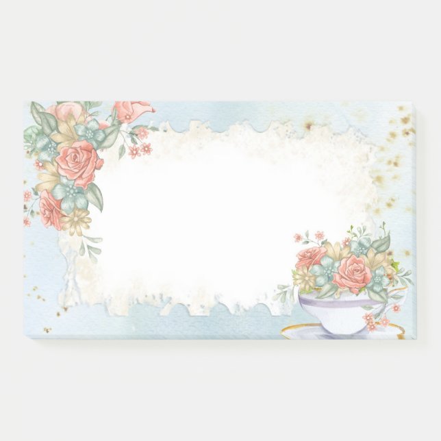 Vintage floral post-it notes (Front)