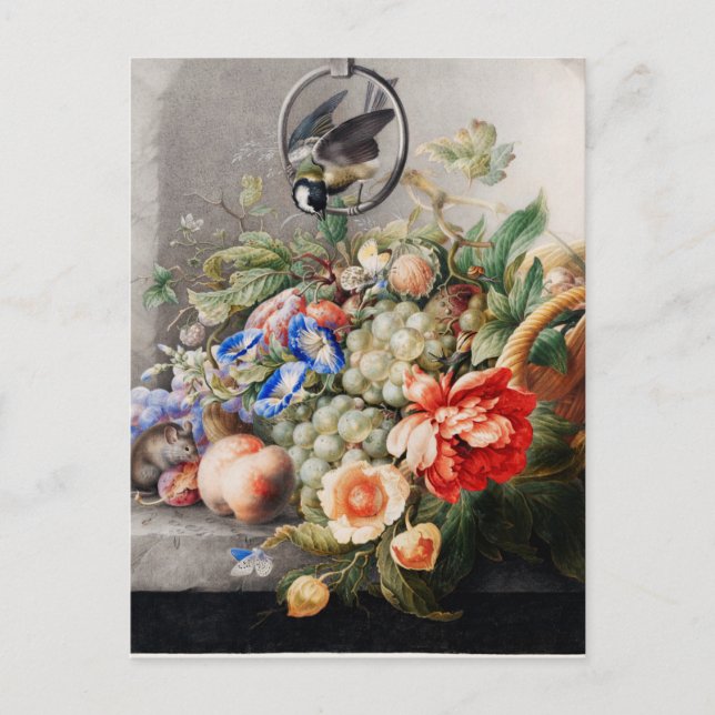 Vintage Floral Postcard (Front)