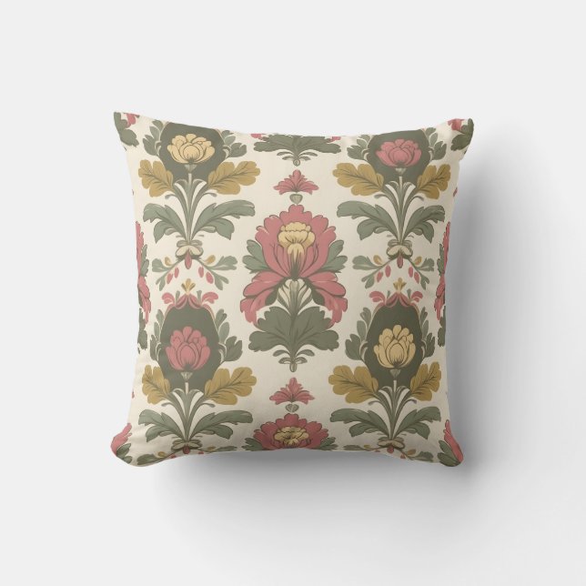 vintage floral print cushion (Front)