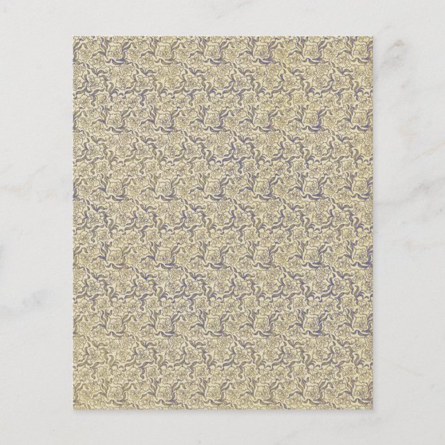 Vintage Floral Print Scrapbooking Paper (Front)