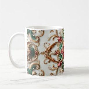 Vintage Floral Printed Colour Changing Coffee Mug