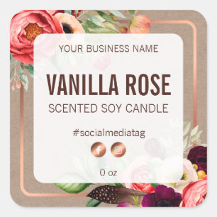 Vintage Floral Product Labels