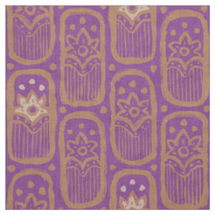 Vintage floral purple pattern in Indian style. Fabric