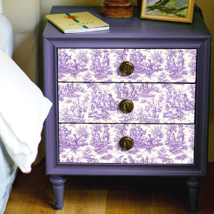 Vintage floral purple toile de jouy tissue paper