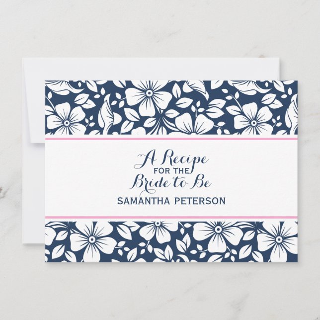 Vintage Floral Recipe Card (Front)