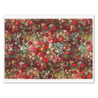 Vintage Floral Red Burgundy Ephemera Decoupage