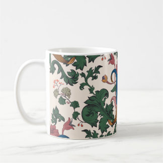 Vintage floral renaissance wallpaper. coffee mug