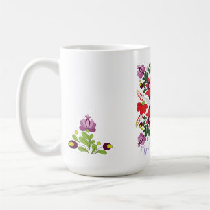 Vintage Floral Retro Folk Style Pattern Coffee Mug