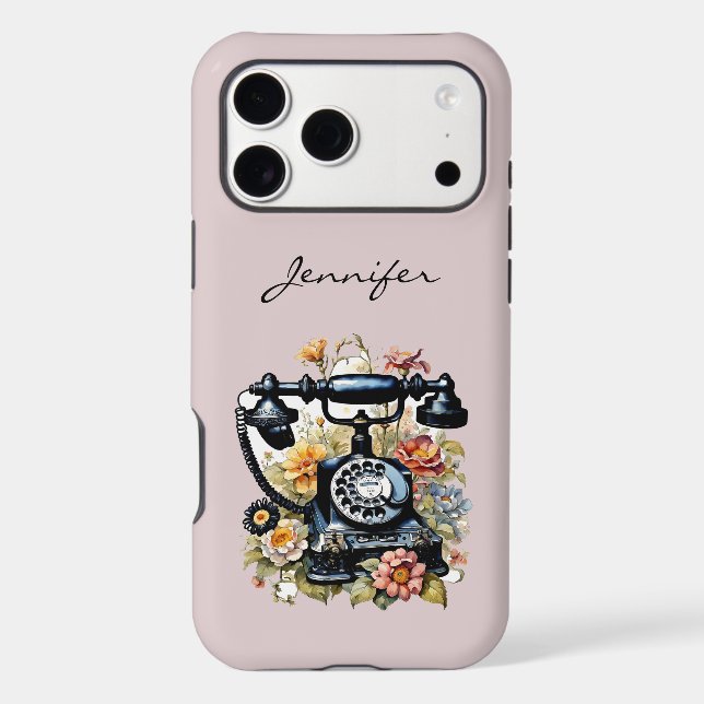 Vintage Floral Retro Phone iPhone / iPad case (Back)