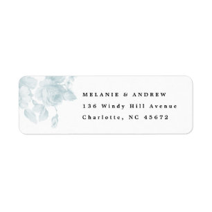 Vintage floral return address label