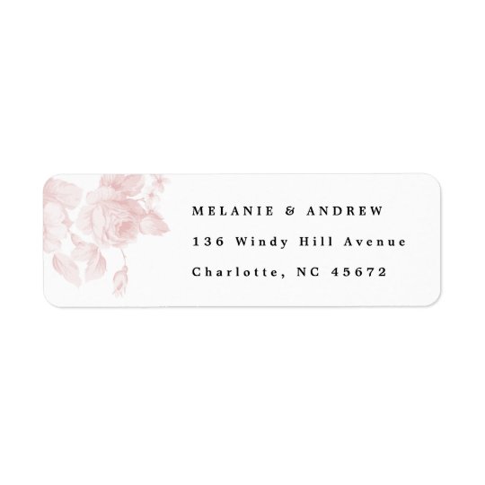 Vintage floral return address label