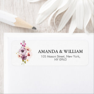 Vintage Floral Return Address Labels