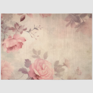 Vintage Floral Rose Decoupage Tissue Paper