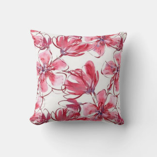 Vintage Floral Rose Elegant Art Pillow