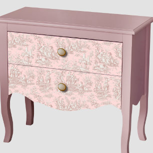 Vintage floral rose gold toile de jouy  tissue paper