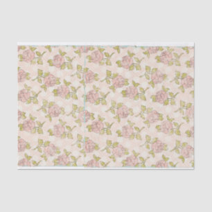 Vintage Floral Roses Dotted Shabby Chic Decoupage Tissue Paper