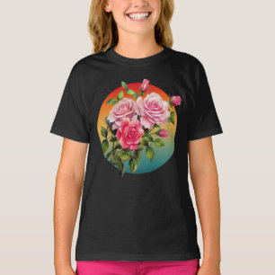 VINTAGE FLORAL ROSES FLOWER ROSE BOUQUET T-Shirt