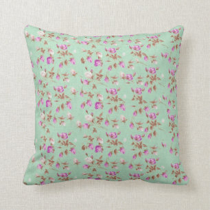 Vintage floral roses shabby rose chic flowers cushion