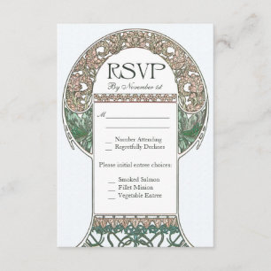 Vintage Floral RSVP Wedding Cards I