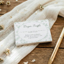 Vintage Floral Sage Baby Shower Diaper Raffle
