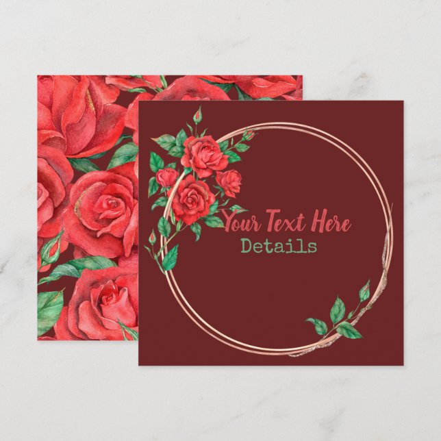 Vintage Floral Save The Date (Front/Back)