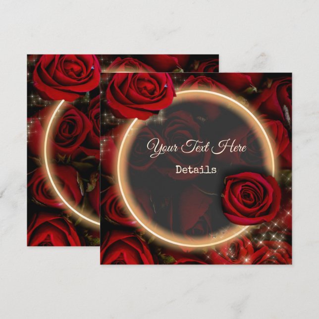 Vintage Floral Save The Date (Front/Back)