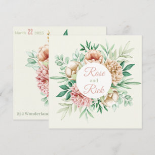 Vintage Floral Save The Date