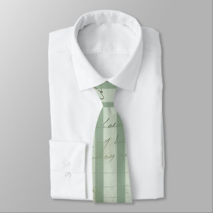Vintage Floral Script Stripe Tie