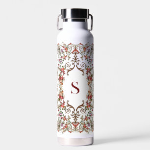 Vintage Floral scrolls    Water Bottle