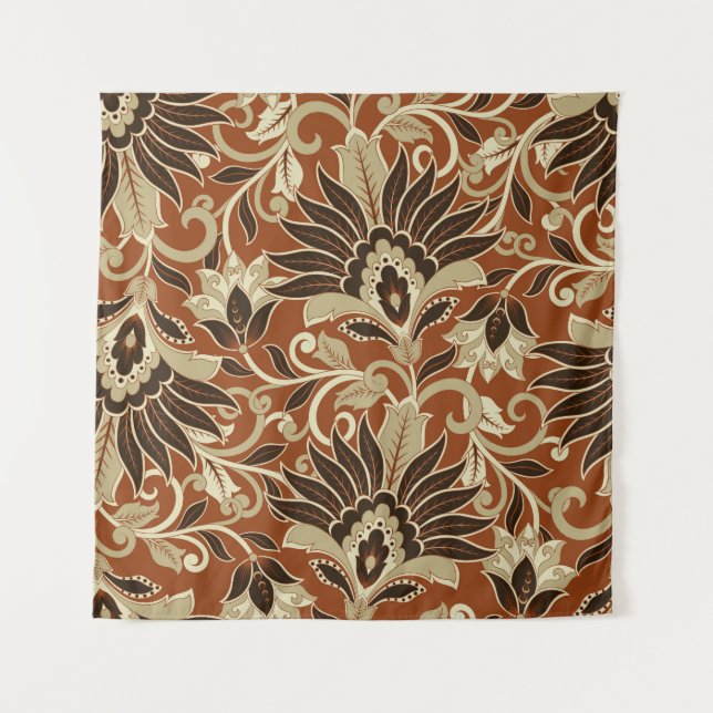 Vintage floral seamless flower pattern. tapestry (Front)