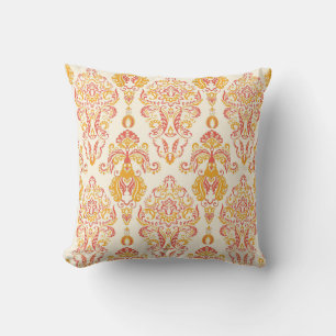 Vintage floral seamless patten. Classic Baroque wa Cushion