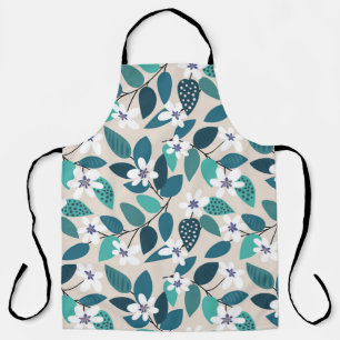 Vintage floral seamless pattern. Beautiful white f Apron