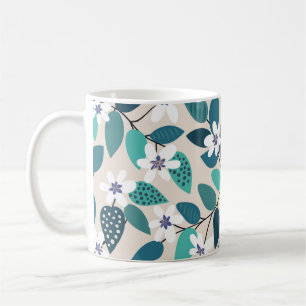 Vintage floral seamless pattern. Beautiful white f Coffee Mug