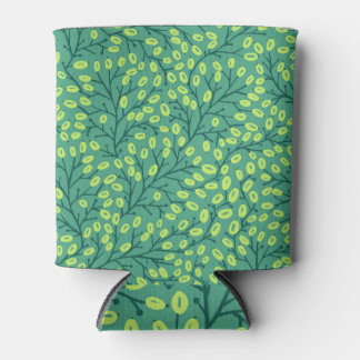 Vintage Floral Seamless Pattern Can Cooler