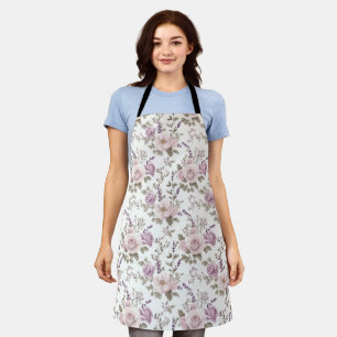 Vintage Floral Seamless Pattern: Roses & Lavender Apron