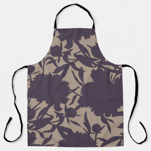 Vintage floral seamless pattern. Silhouettes made Apron
