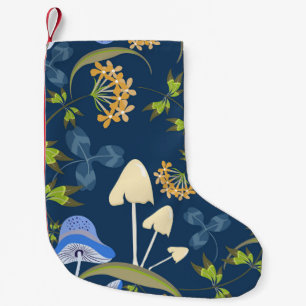 Vintage floral seamless pattern with flowers, lea small christmas stocking