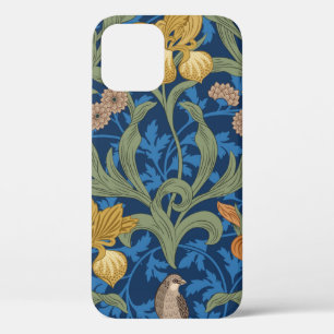 Vintage floral seamless pattern with orange iris a iPhone 12 case