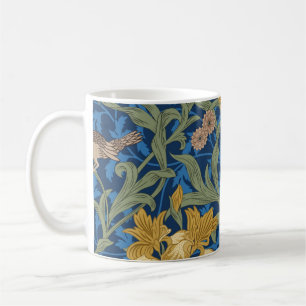 Vintage floral seamless pattern with orange iris a coffee mug