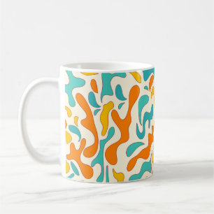 Vintage floral seamless pattern with retro swirl s coffee mug