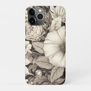 Vintage Floral Sepia Pattern (12) iPhone 11Pro Case