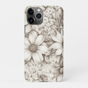 Vintage Floral Sepia Pattern (5) iPhone 11Pro Case