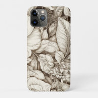 Vintage Floral Sepia Pattern (9)