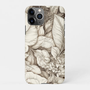 Vintage Floral Sepia Pattern (9) iPhone 11Pro Case