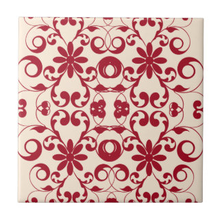 Vintage floral shabby and chic pattern tile