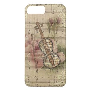 Vintage Floral Sheet Music Violin iPhone 8 Plus/7 Plus Case