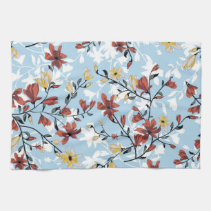 Vintage Floral: Simple Fabric Background. Tea Towel